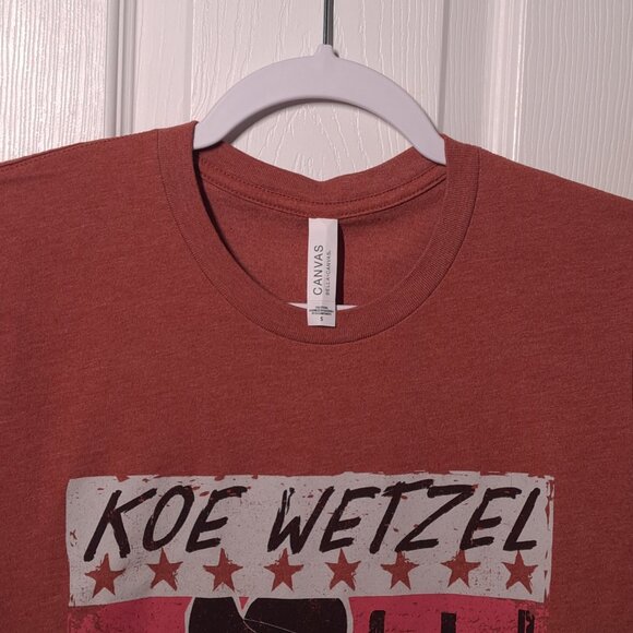 Koe Wetzel Live USED Shirt (S, Orange, Country, Rock) - Picture 3 of 7